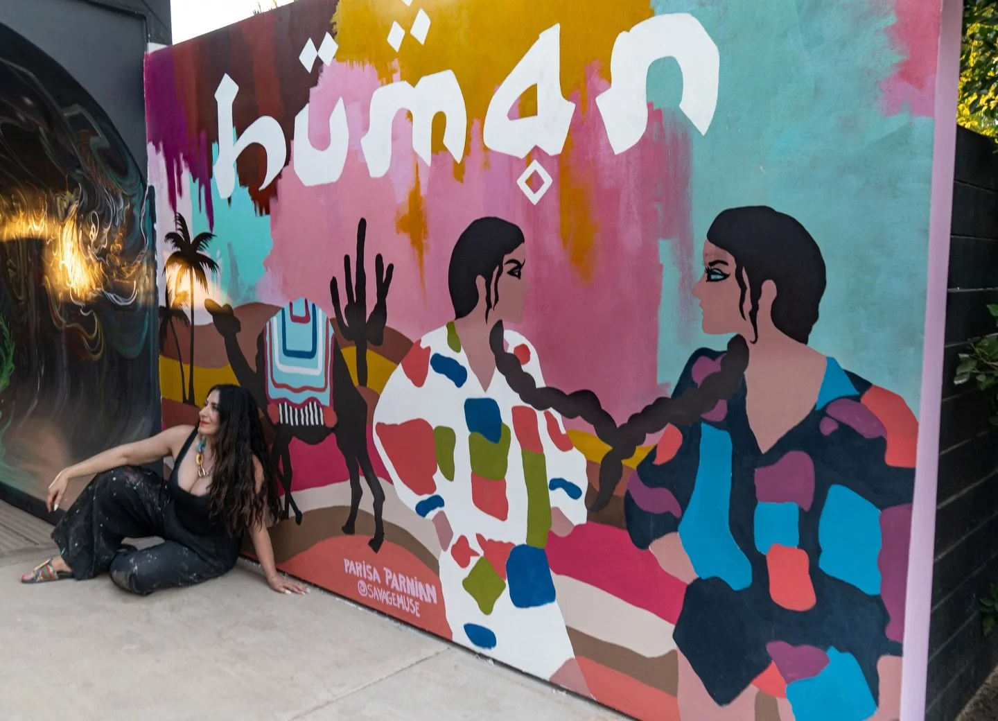 I made this mural as a refusal to forget what human means.

I&rsquo;ve been tracking that question my entire life-long before I had language for it. 

A child arriving from Iran into the Arizona desert in 1977, learning early what it feels like to be