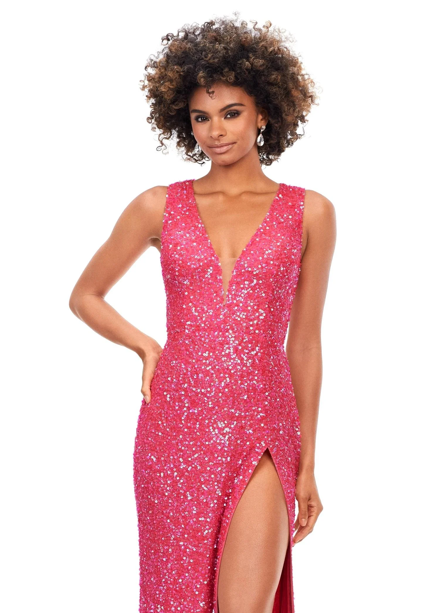 Front_view._Electric_Watermelon_ASHLEYlauren_11373_fitted_gown.jpg