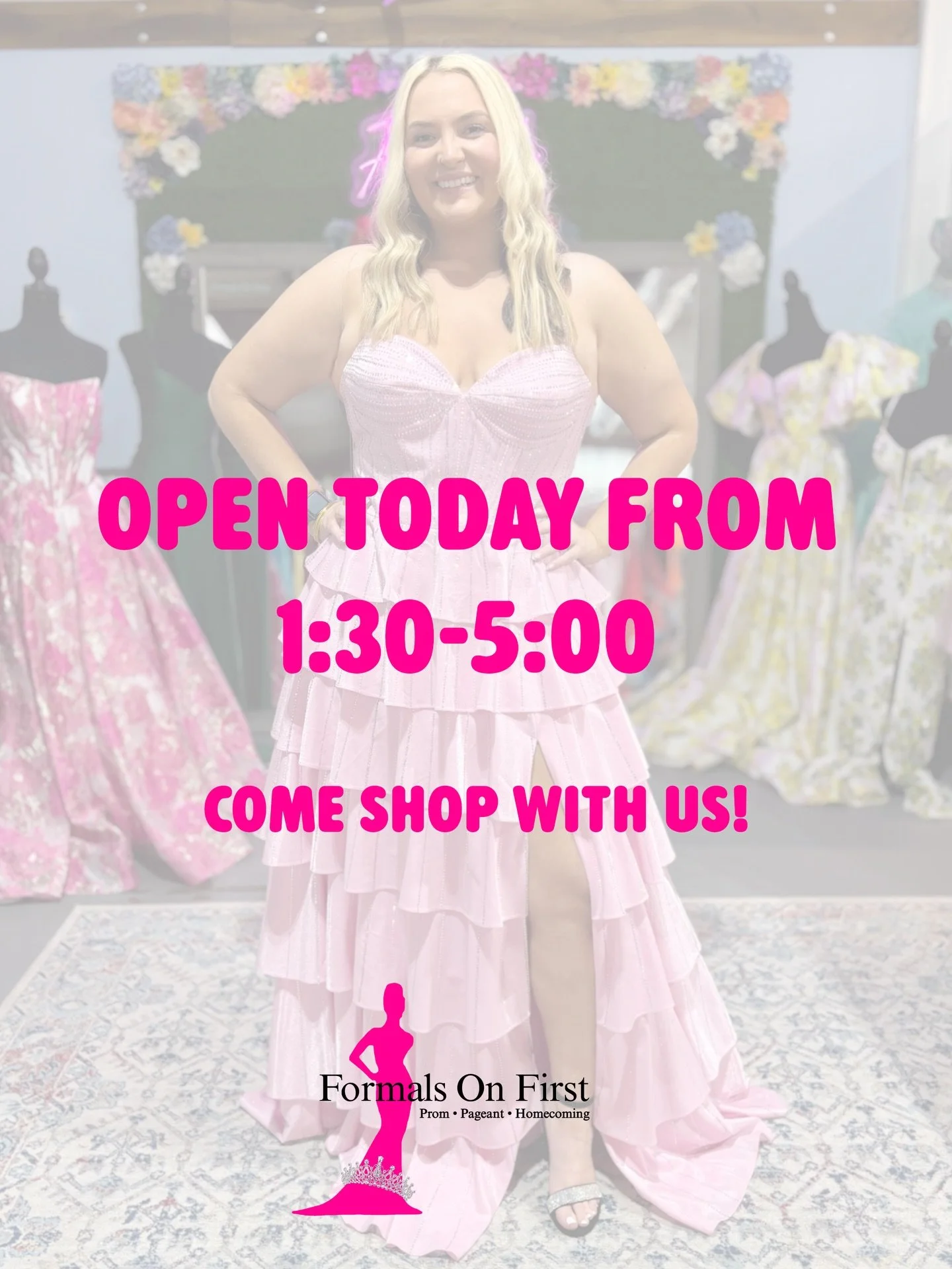 Come shop with us today from 1:30-5:00!
Lots of new arrivals in!

#prom #promdress #promshop #prom2026
