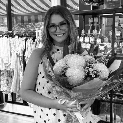 Woman holding a bouquet