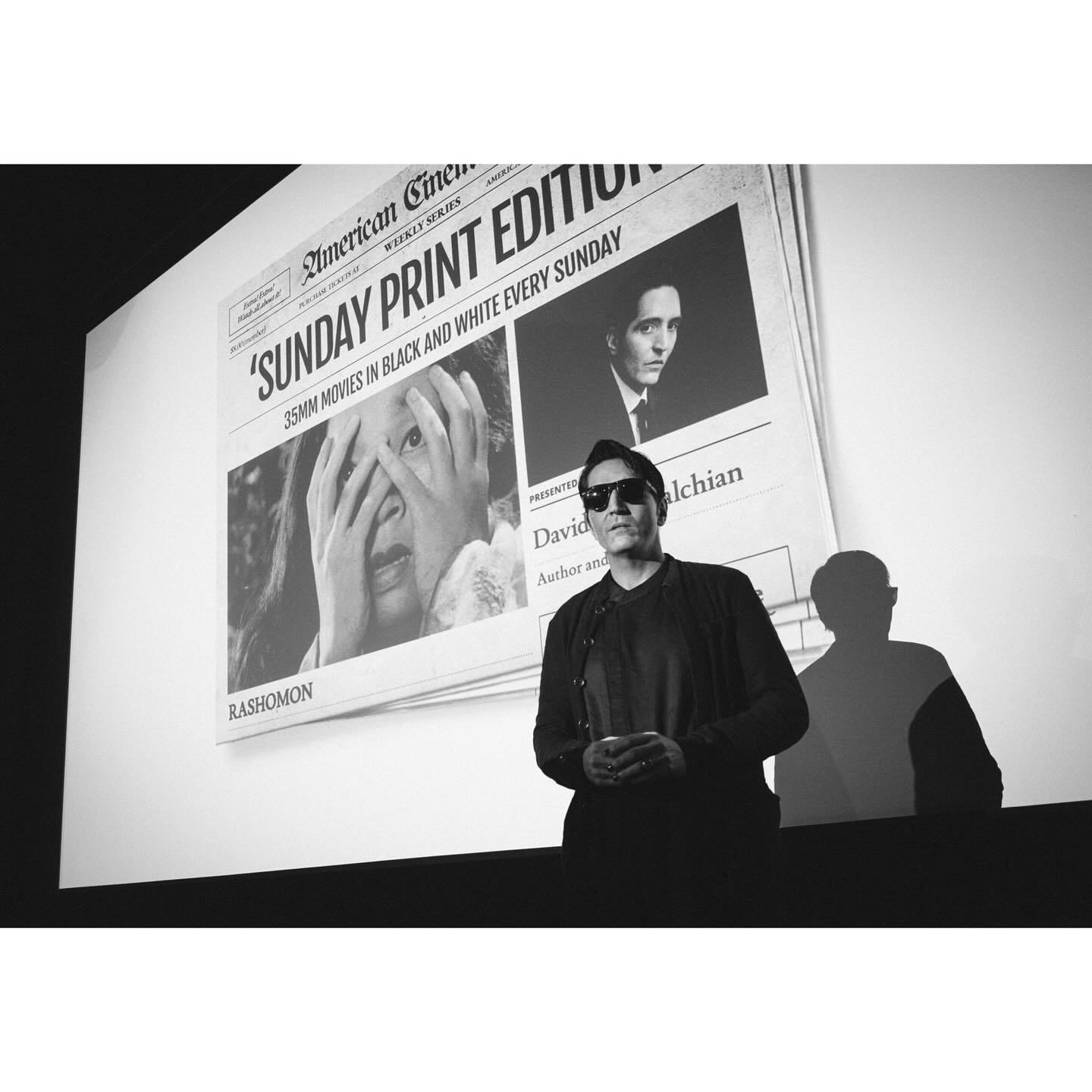 David Dastmalchian @dastmalchian presenting Rashomon on 35mm + comic book signing w/ @larryedmunds1938 @am_cinematheque 
.
📸 @zandimancam Ian Zandi for American Cinematheque at Los Feliz 3
.
#knightsvssamurai #daviddastmalchian #latenightwiththedevi