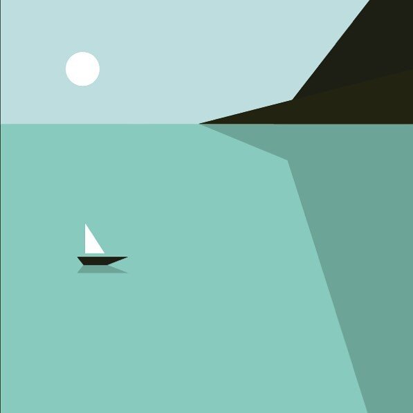 Suecia 336
.
.
.

#illustration #Illustrate #minimalist #color #flat #lines #object #illustrator #city #instagram #apple #creative #sweden #moon #horizon #boat #see #sea #watch