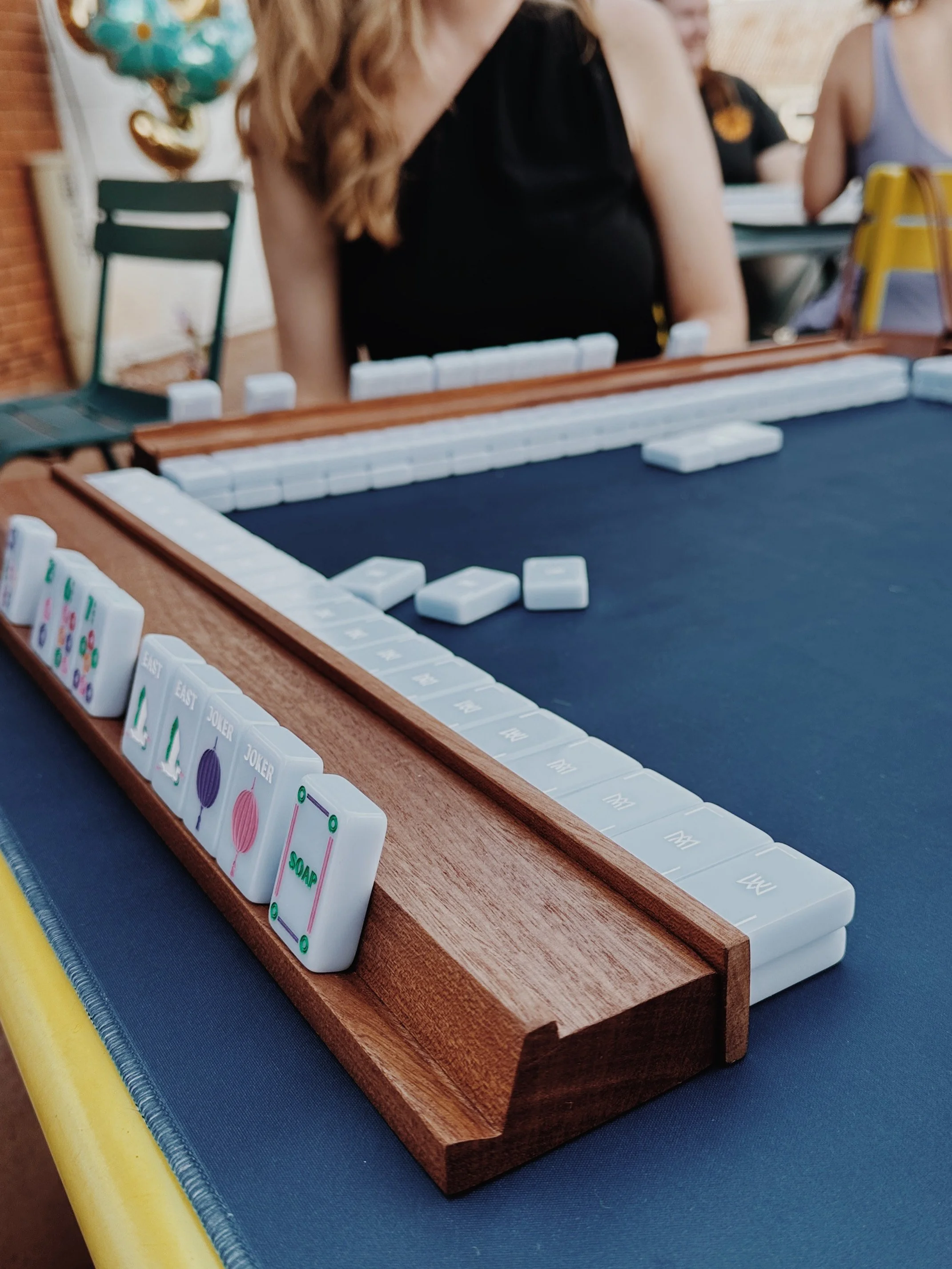 Mahogany Mahjong Racks