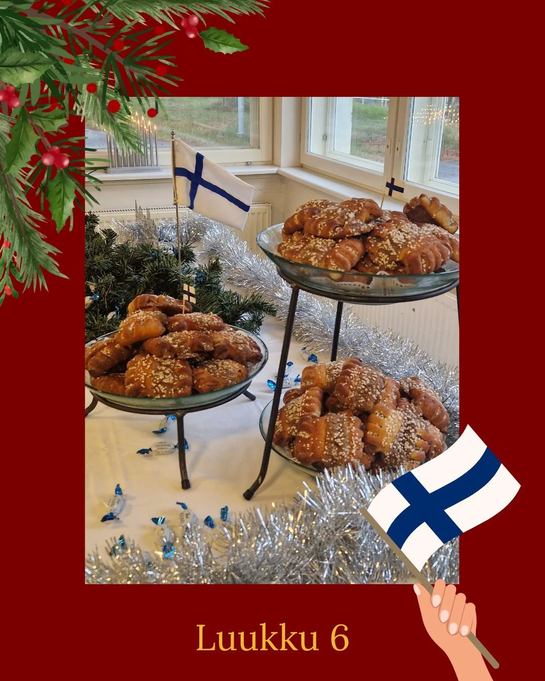 Kannelopiston joulukalenteri luukku 6

Opistolla itsen&auml;isyysp&auml;iv&auml;&auml; vietettiin jo p&auml;iv&auml;&auml; aikaisemmin. Ravintola Silmu tarjoili sinivalkoisia herkkuja.

Hyv&auml;&auml; itsen&auml;isyysp&auml;iv&auml;&auml; Suomi!

#k