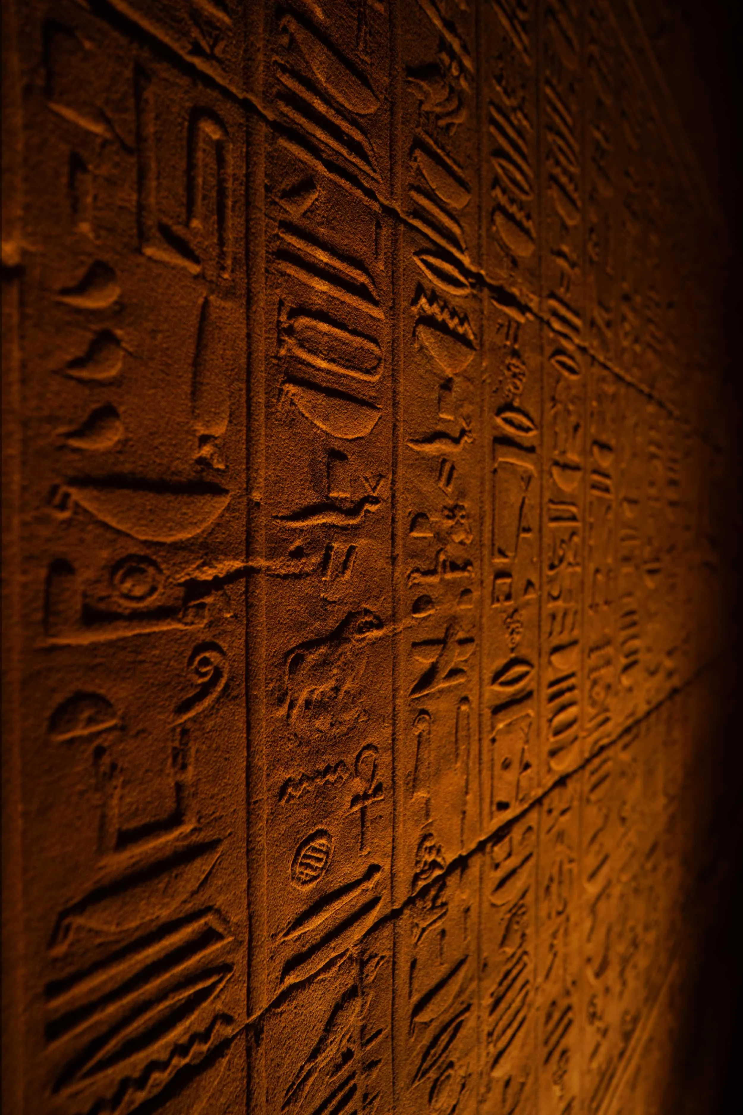 Heiroglyphs in Temple of Philae Aswan Nubia Egypt