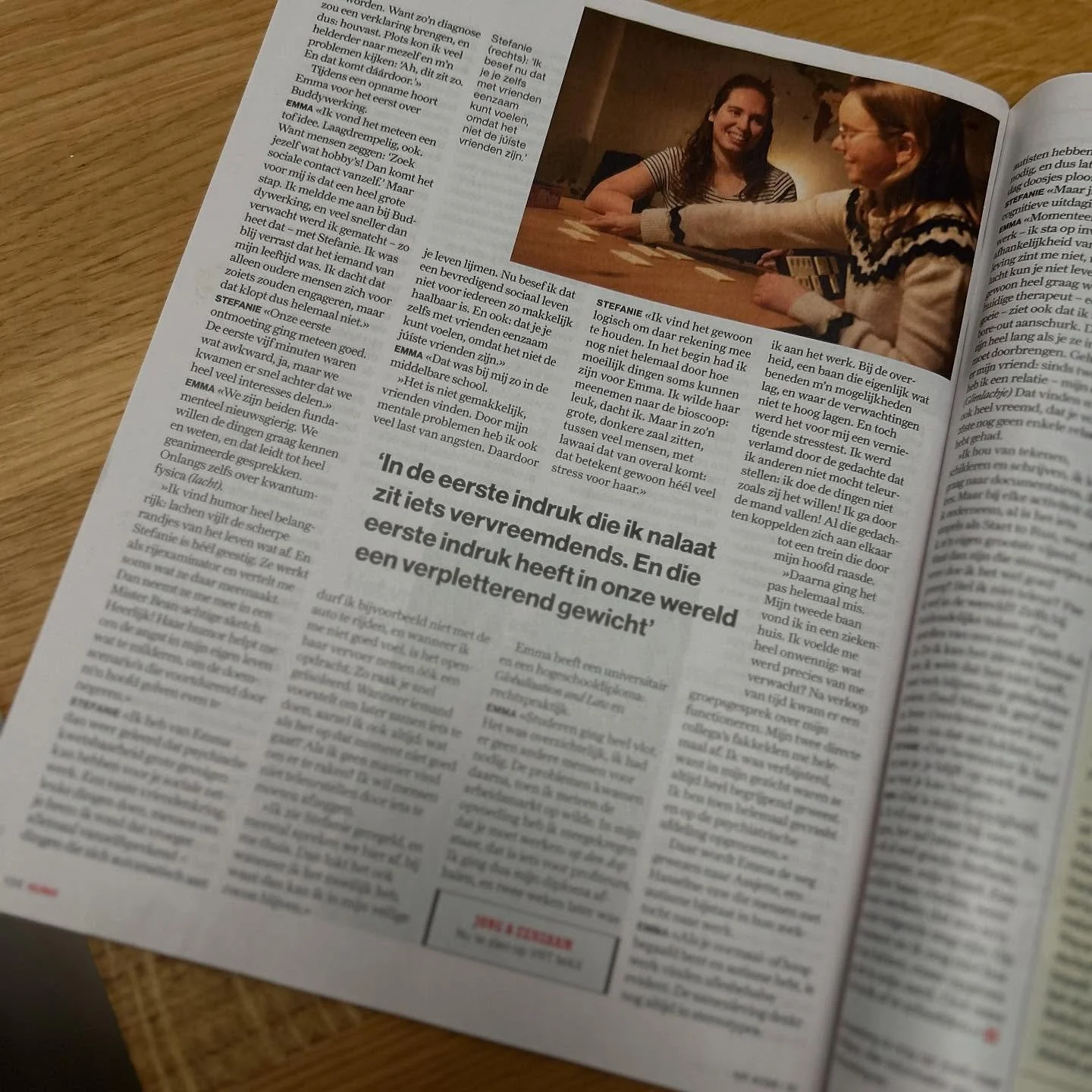 Op moeilijke momenten als deze, toch even stilstaan bij wat ik al heb bereikt, bij het proces, bij de groei. Van 16-jarige die nooit iets zei en geen mening leek te hebben, tot 30&rsquo;er die over thema&rsquo; s als eenzaamheid en mentale gezondheid