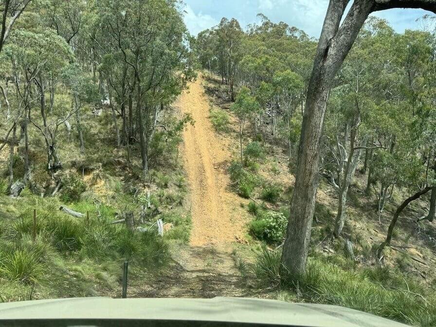 Steep track in Abercrombie River National Park
