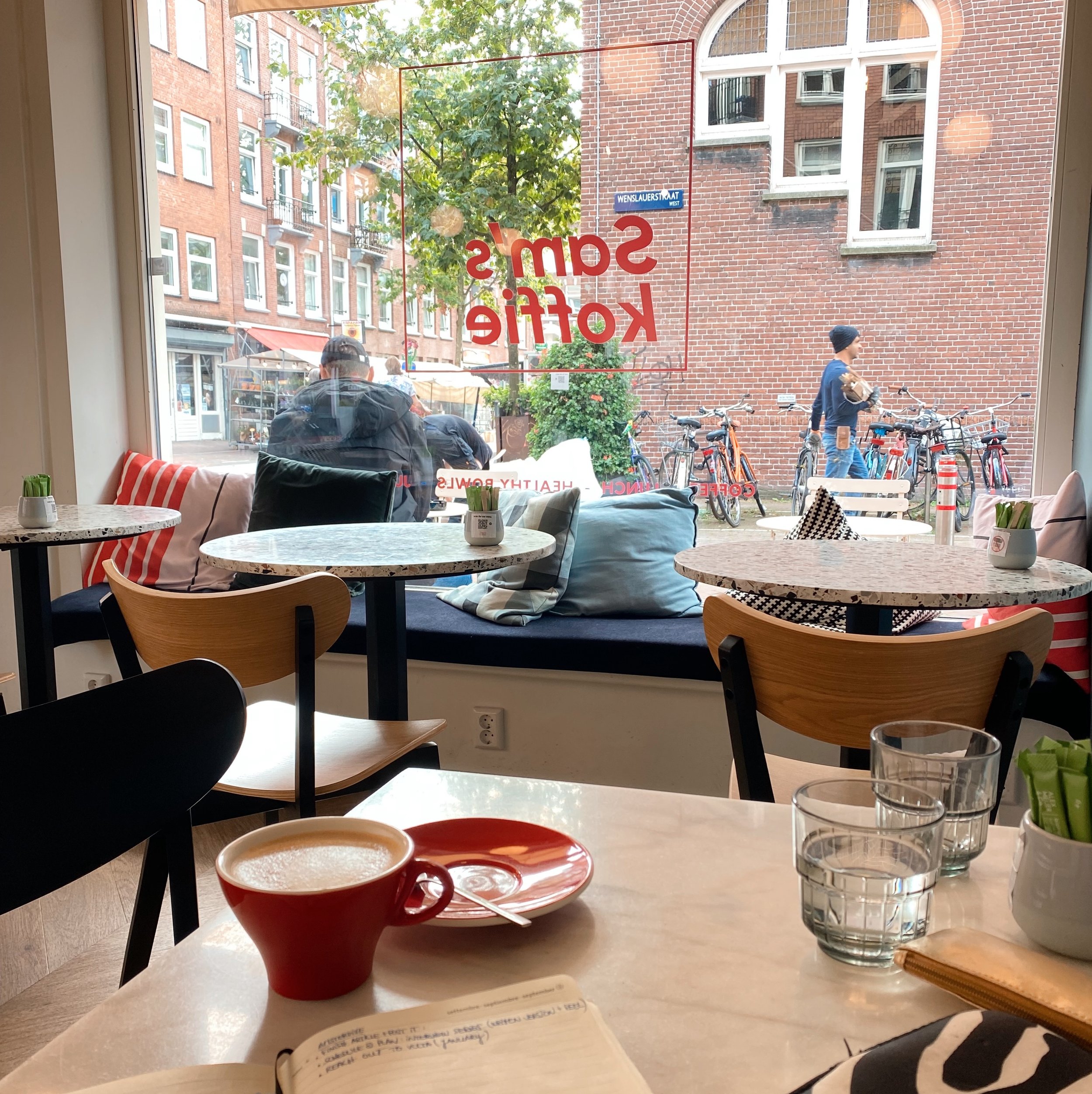 Coffee and Laptops at Sam's Koffie, Amsterdam.JPG