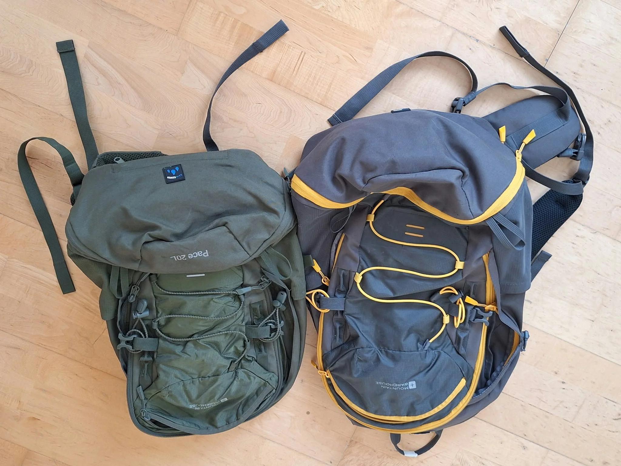 20L and 30L rucksack from Mountain Warehouse