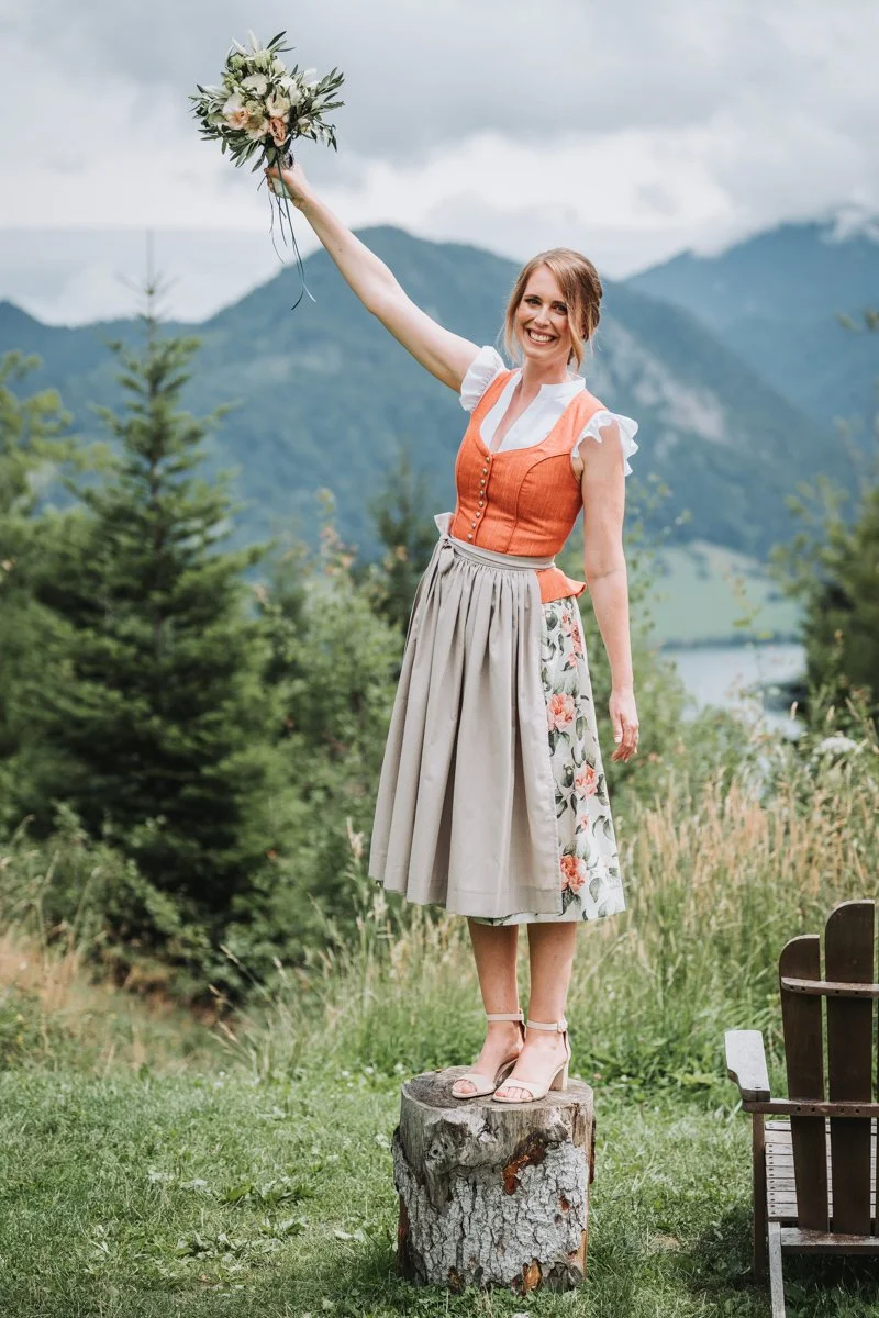 Brautpaar-Shooting Almbad Huberspitz – Hochzeit, Almbad Huberspitz, Schliersee, Berghochzeit