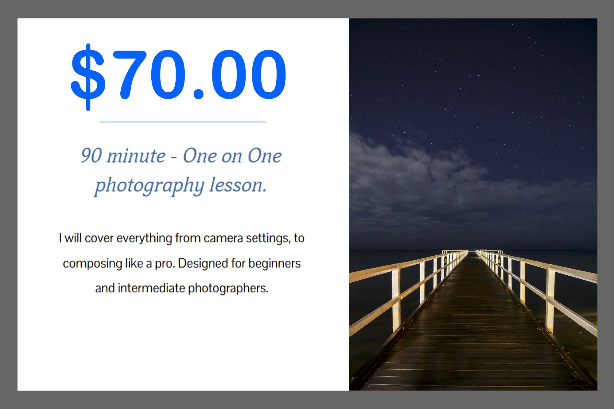 90 Minute Photography Lesson - Hervey Bay