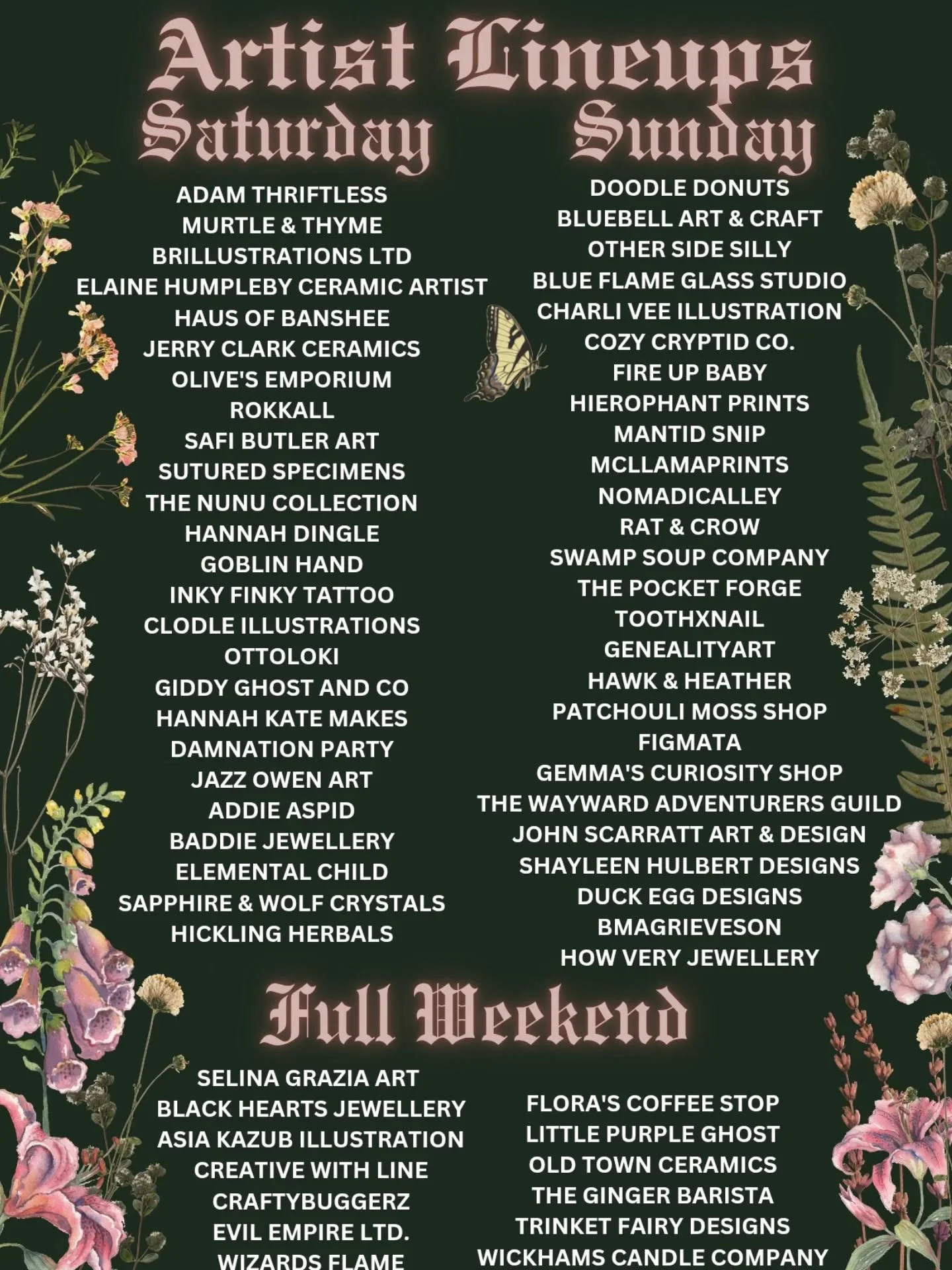 The full and final lineup for the last NightFair of the year. The annual NightFair Before Christmas market Norwich.
&bull;
Charity parking on site available to pre-book now at https://selinagrazia.com/the-nightfair 
&bull;
Dogs are not permitted as a