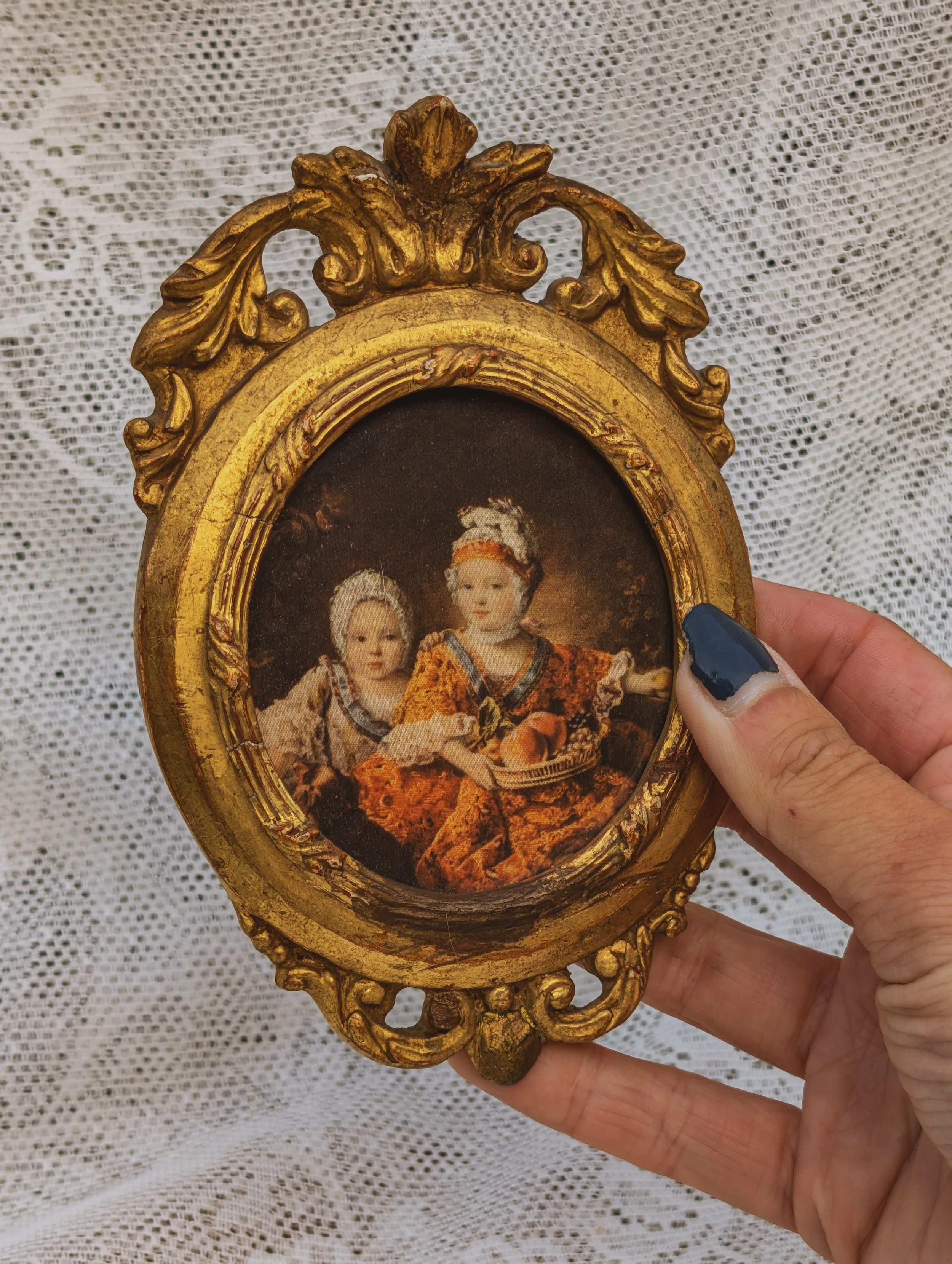 Italian Vintage - Original Miniature Giltwood Frame