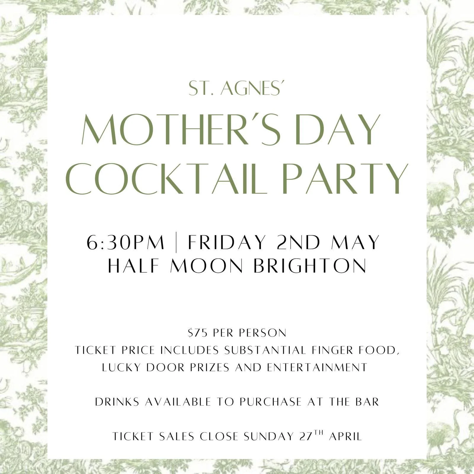 P&amp;F Mother’s Day Cocktail Party