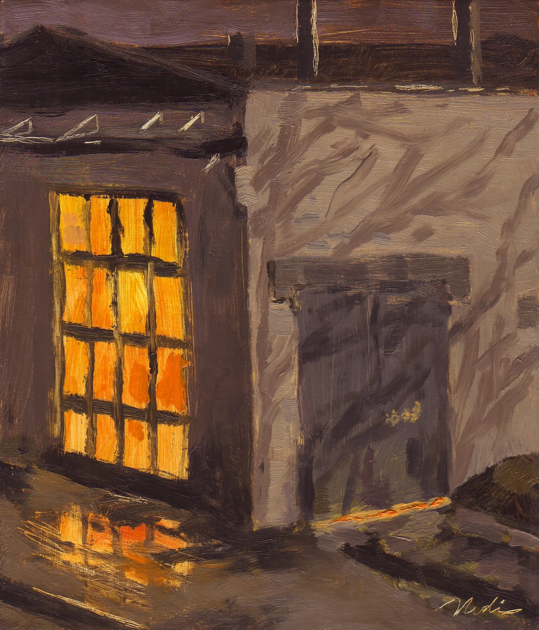 Öine töökoda / 2025 / õli vineeril