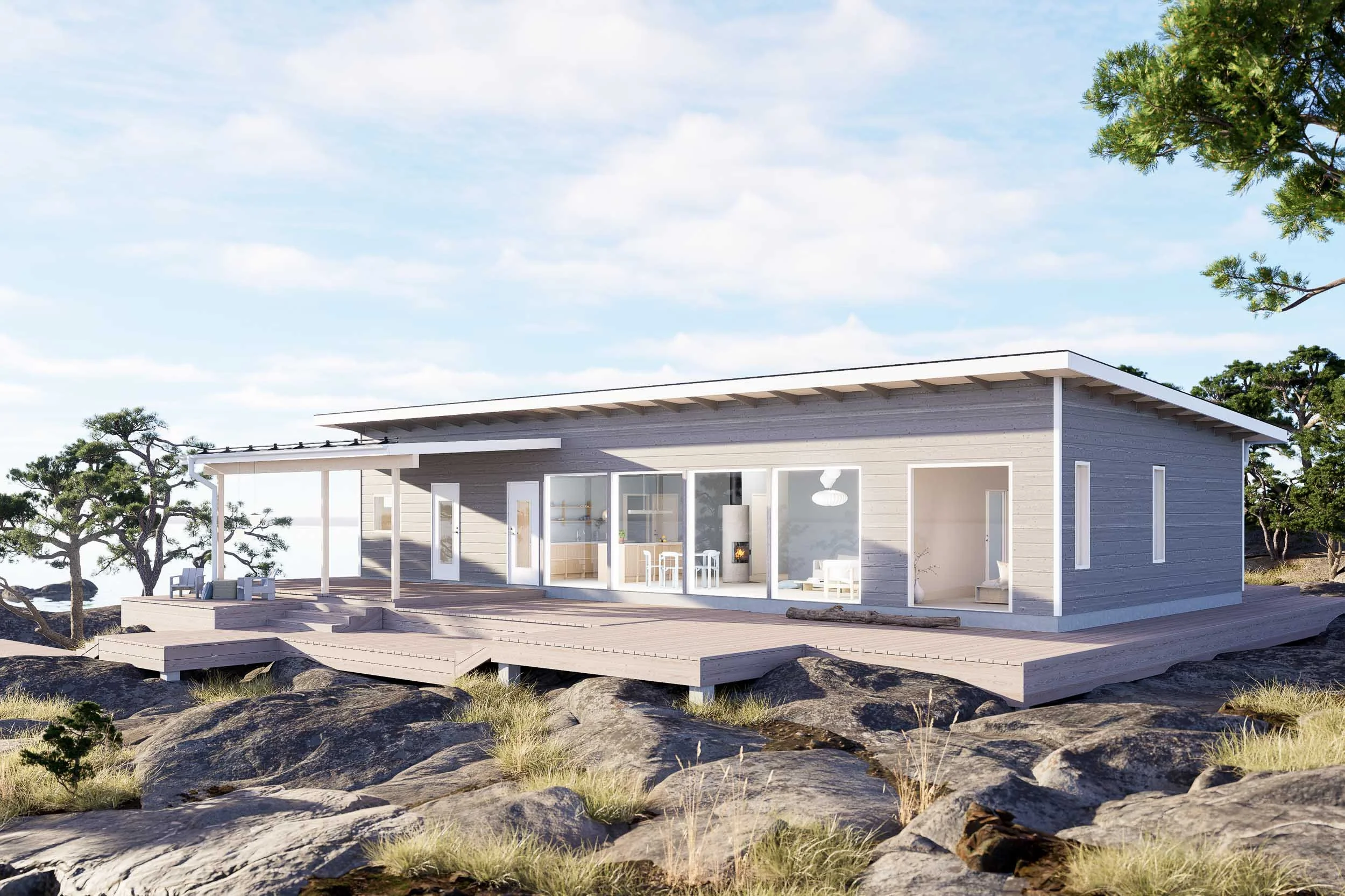 Rantasalmi Hirsitalot / 3D-visualisointi