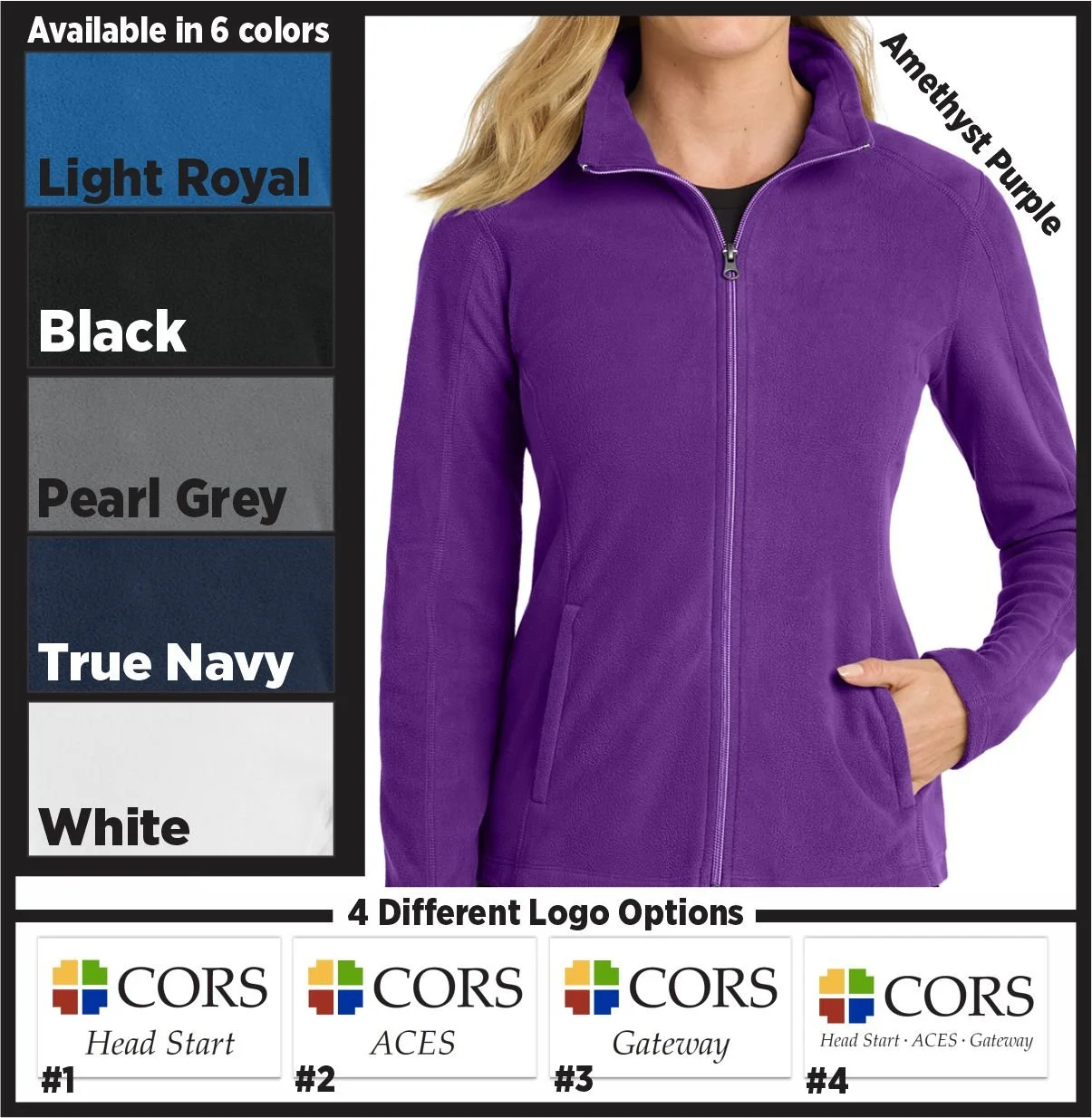 CORS Ladies Cut Microfleece Full zip Jacket (l223)