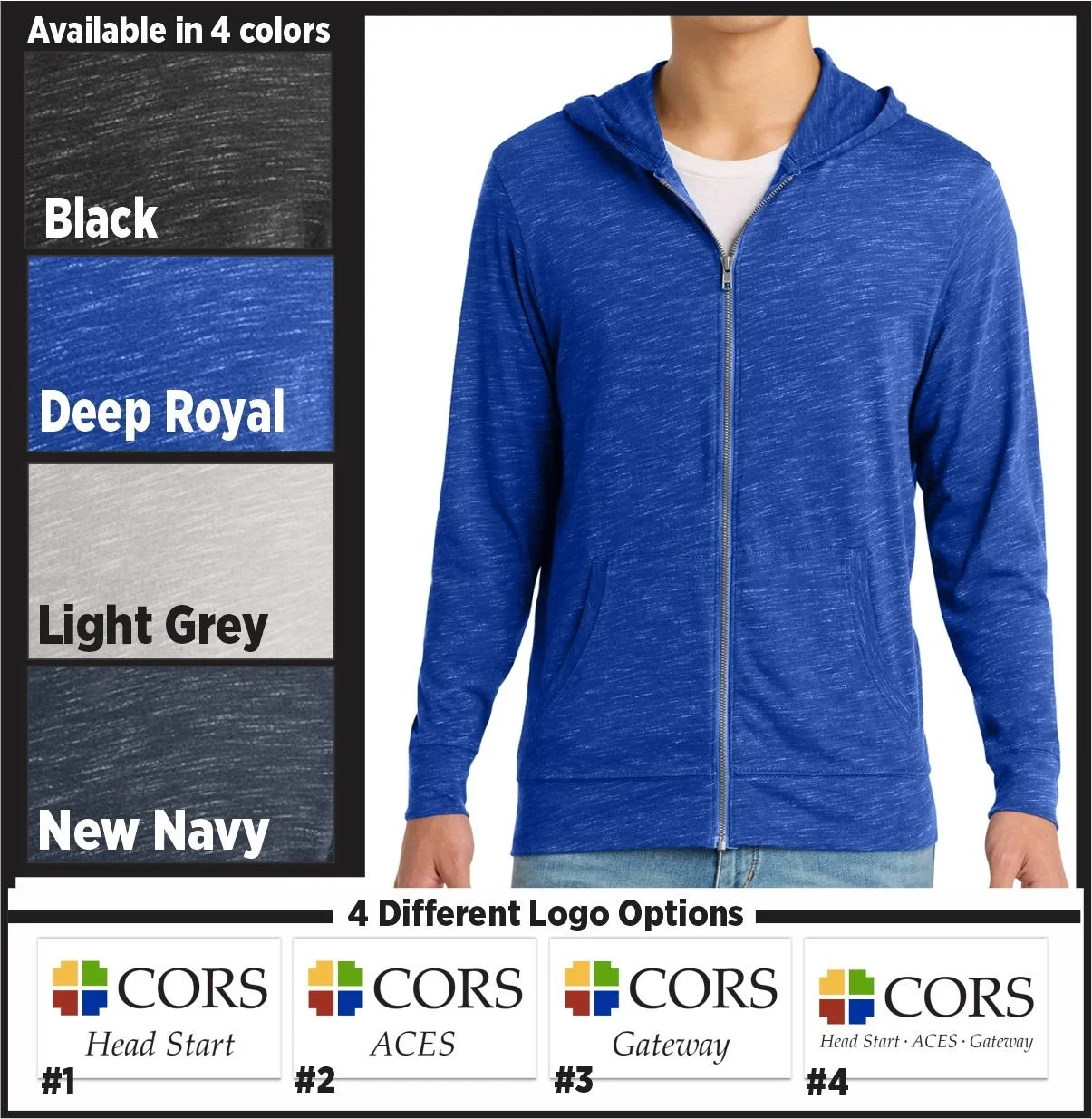 CORS Medal Full Zip Hoodie (dt565)