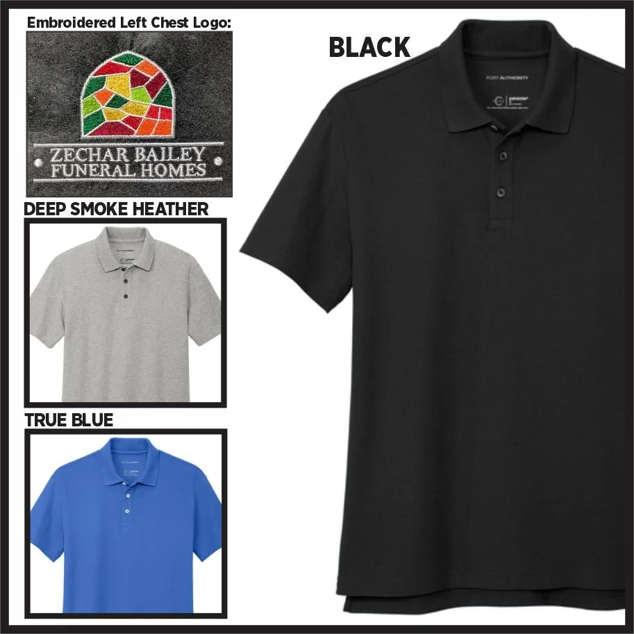 Zechar Bailey Cotton Blend Pique Polo (K867)
