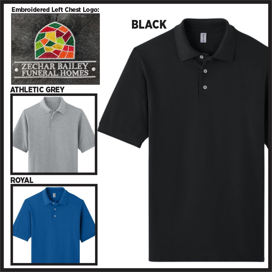 Zechar Bailey Ringspun Cotton Pique Polo (443M)