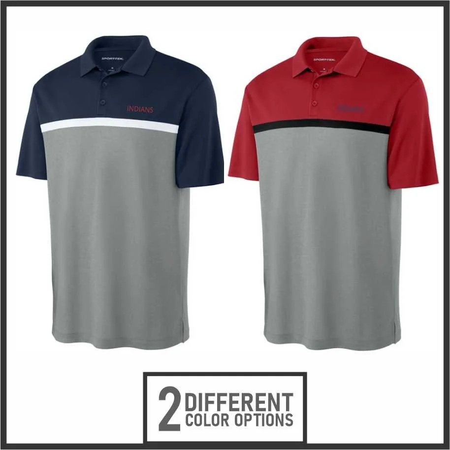 Indians Colorblock Stripe Polo (st741)