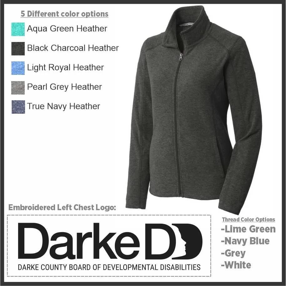 Darke DD Ladies Heather Microfleece Full zip (l235)
