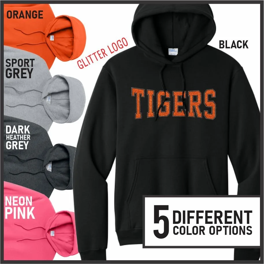 Tigers Glitter Embroidered Hoodie (pinched)