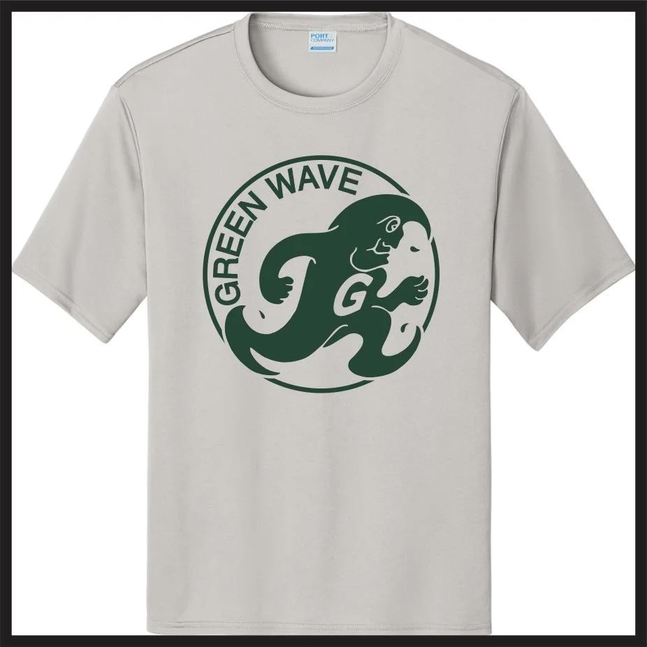 Vintage Greenie SILVER Wick Mesh Dry-Fit Tee (pc380)