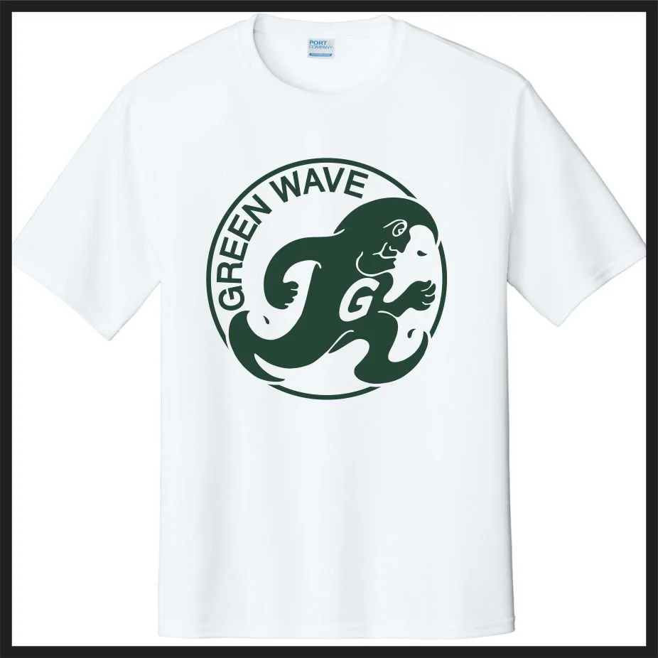 Vintage Greenie WHITE Wick Mesh Dry-Fit Tee (pc380)