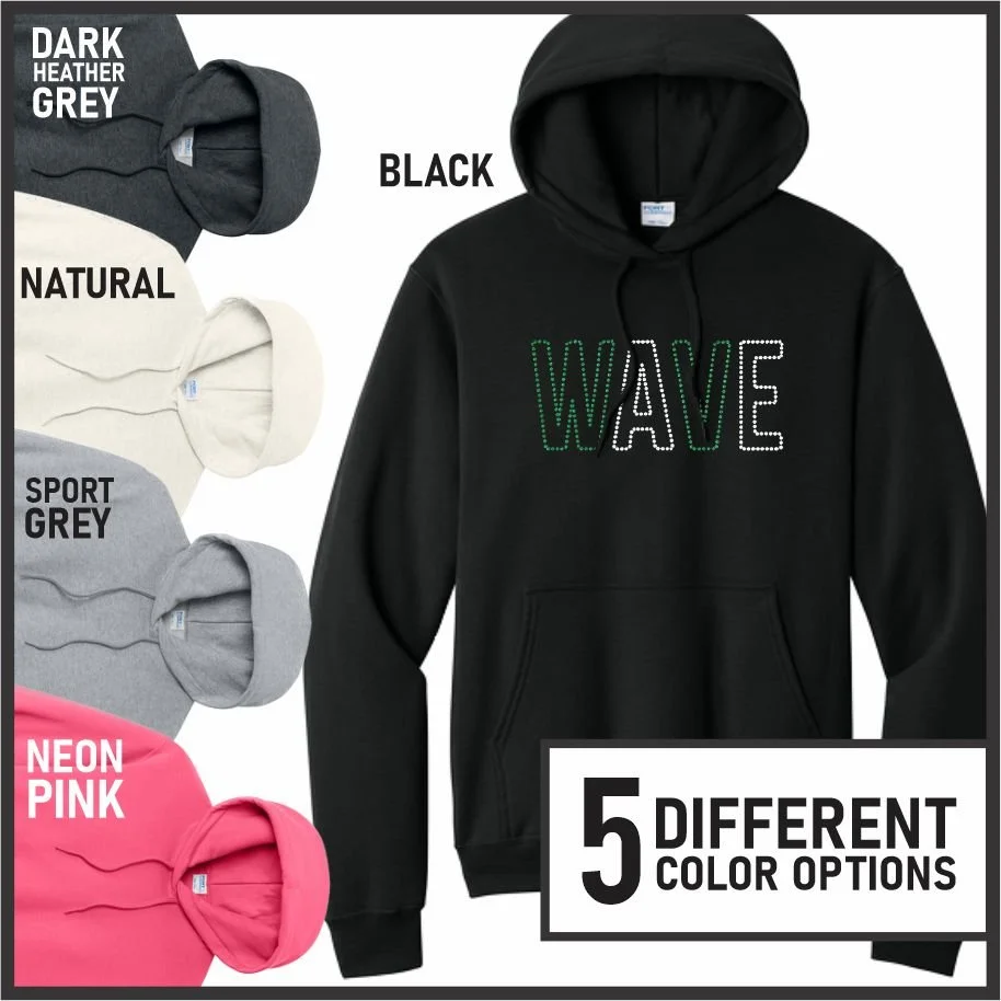WAVE Dot Embroidered Hoodie
