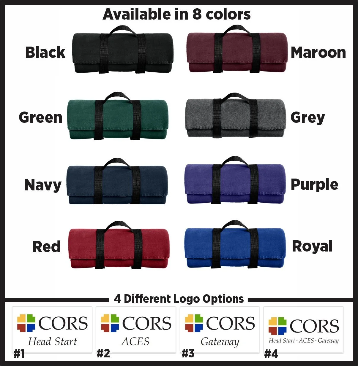 CORS Fleece Blanket with Strap (bp10)