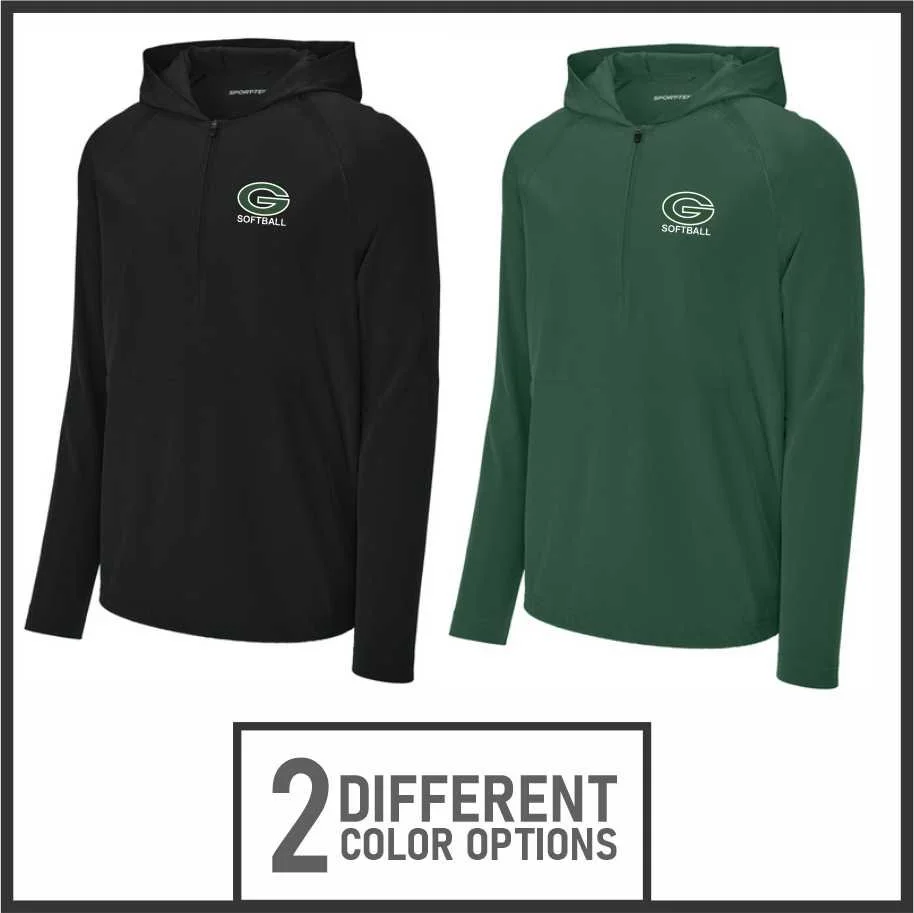 Softball G Hooded 1/2 Zip Jacket (jst488)
