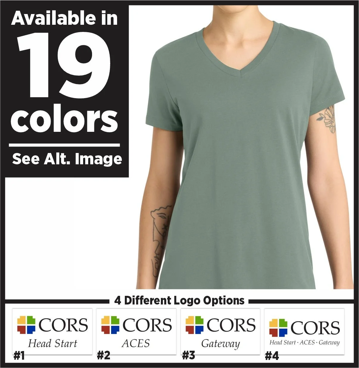 CORS Ladies Cut Perfect Weight V-neck (dm1170l)