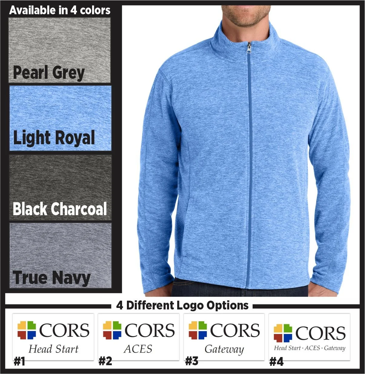 CORS Heather Microfleece Full Zip Jacket (f235)
