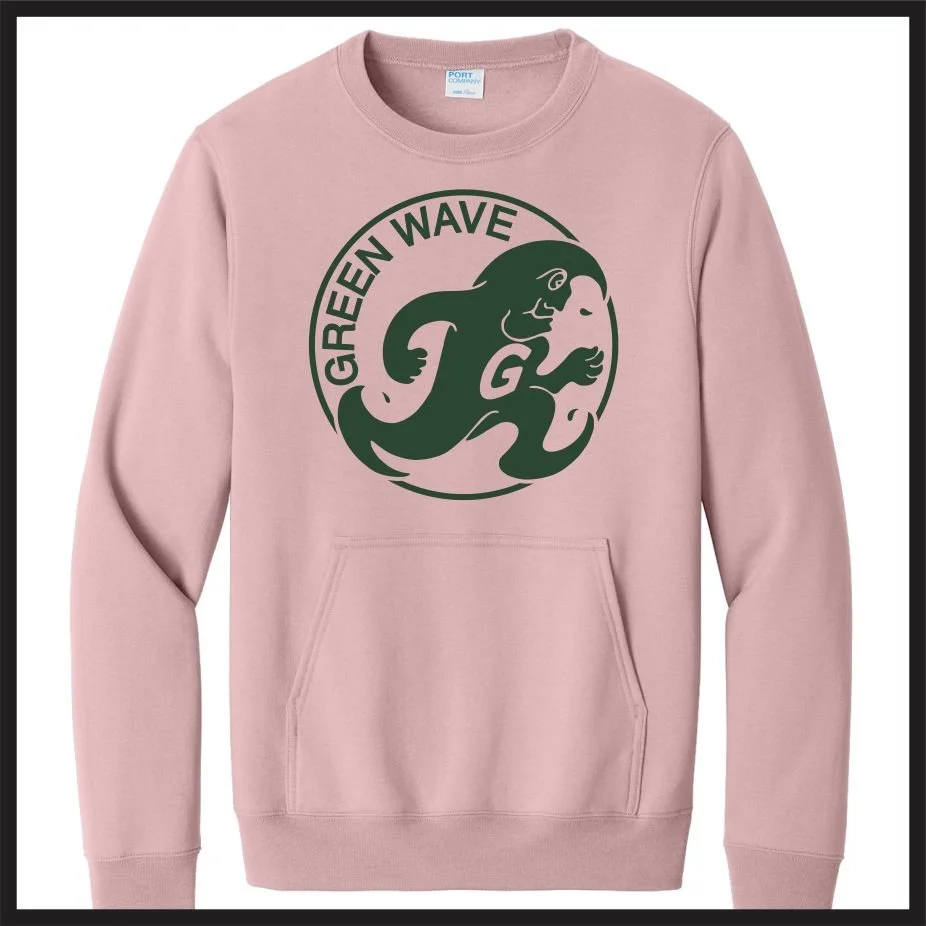 Vintage Greenie PINK Pocketed Crew (pc78pkt)