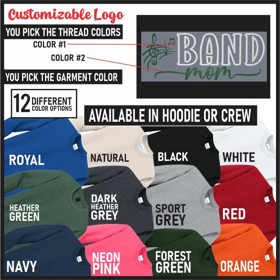 Band Mom CUSTOMIZED Embroidered Logo