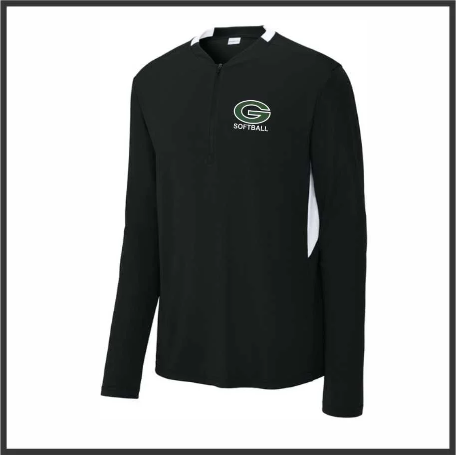 Softball G Dryfit 1/2 Zip -Black- (st443)