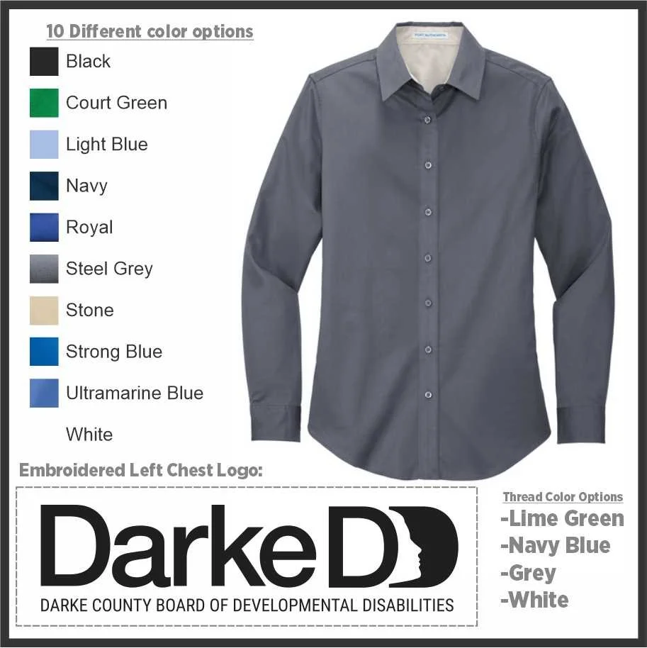 Darke DD Ladies LS Dress Shirt (l608)