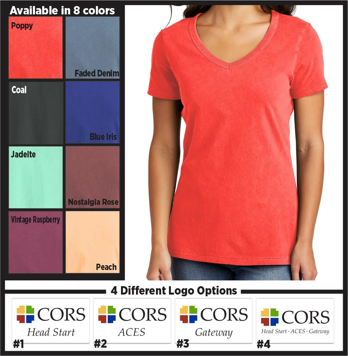 CORS Ladies Cut Beach Wash Tee (lpc099v)