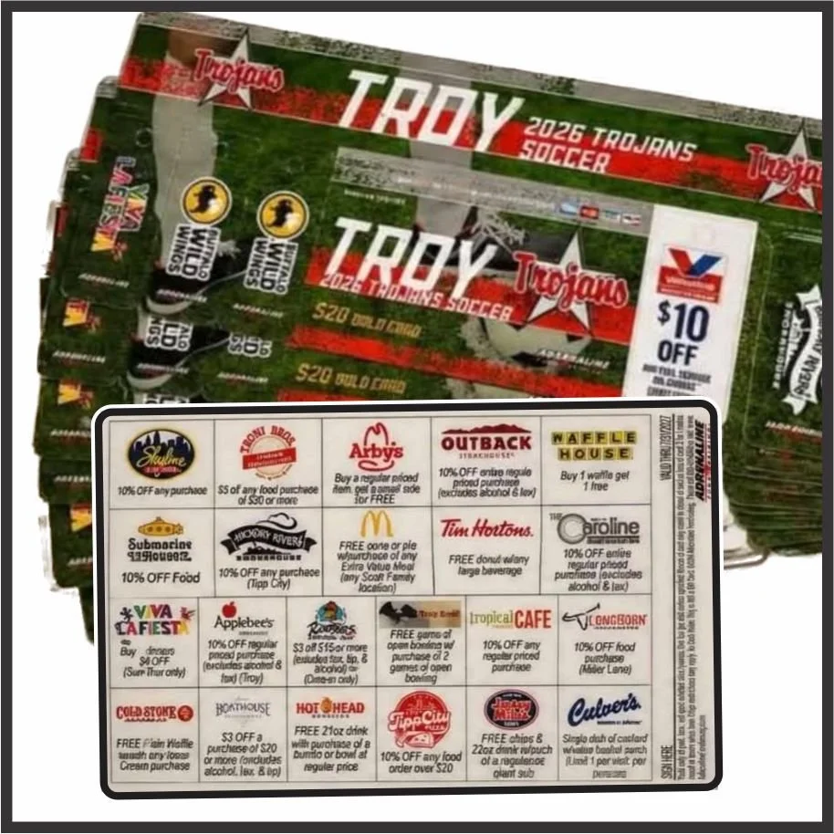 Troy Fundraising Discount Card