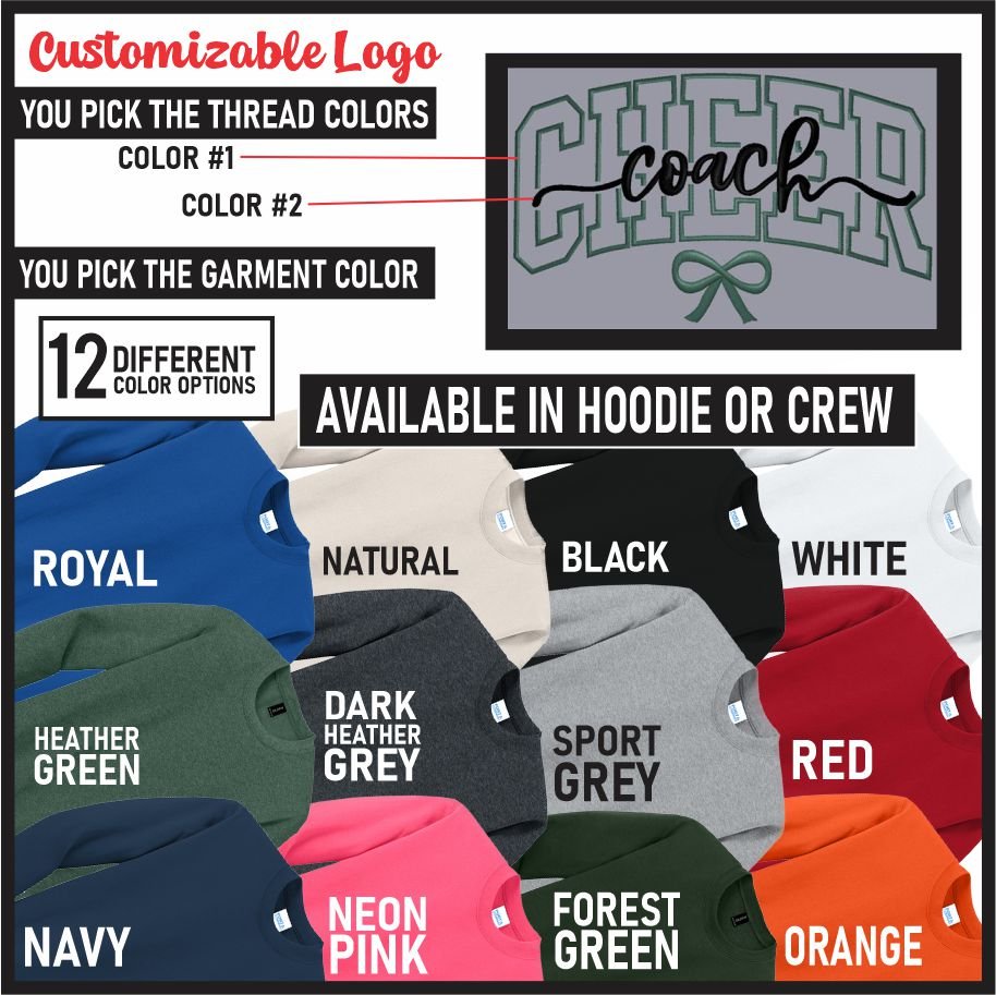 Cheer Coach CUSTOMIZED Embroidered Logo