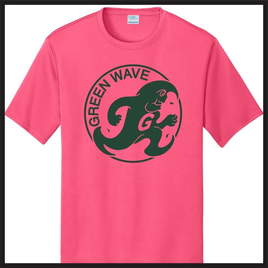 Vintage Greenie NEON PINK Wick Mesh Dry-Fit Tee (pc380)