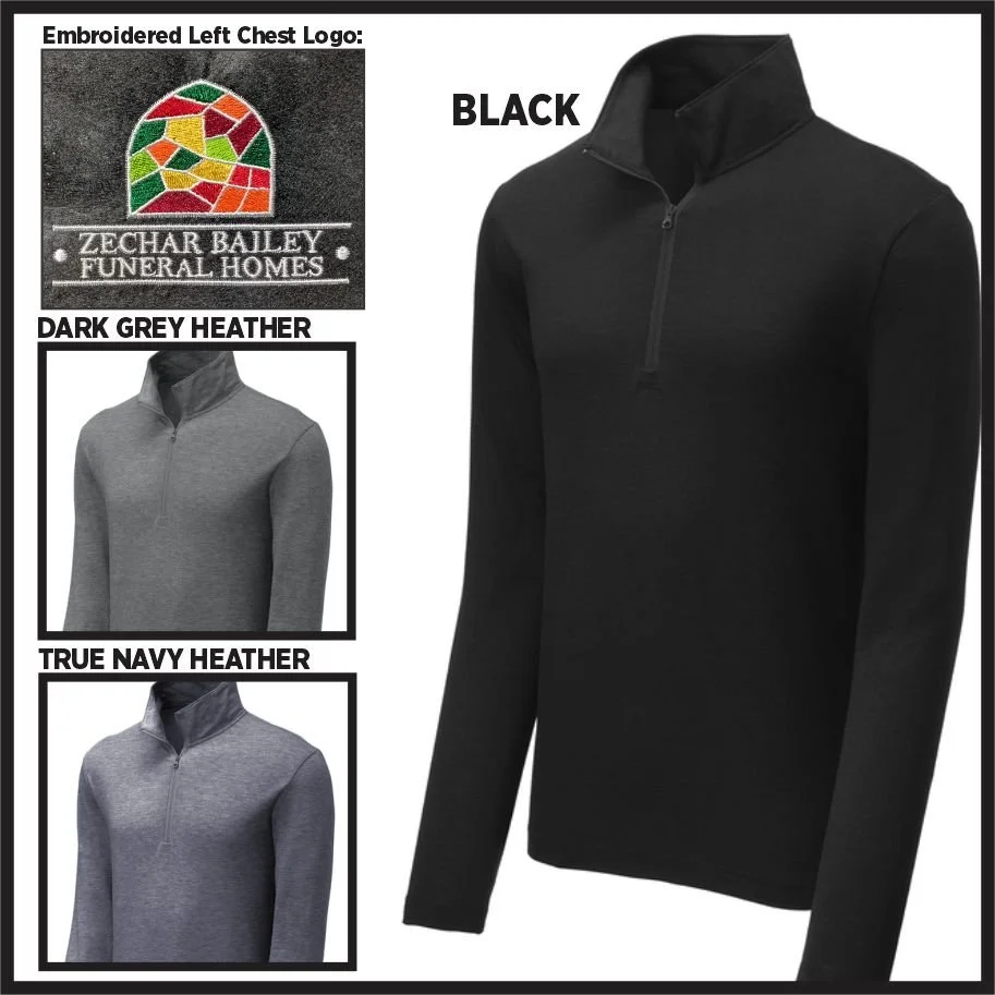 Zechar Bailey Tri-Blend DryFit Wick 1/4 Zip (ST407)