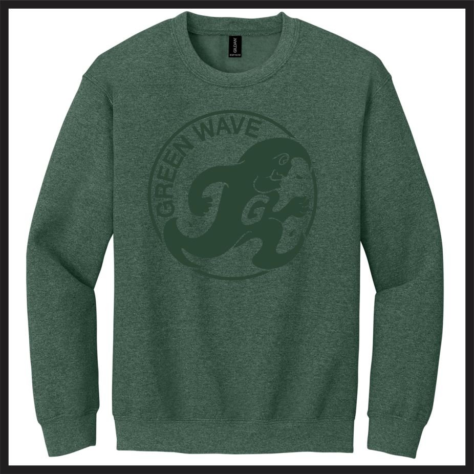 Vintage Greenie HEATHER GREEN Crew (18000)