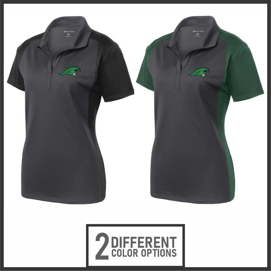 Meanie Greenie Colorblock Polo LADIES CUT (lst652)