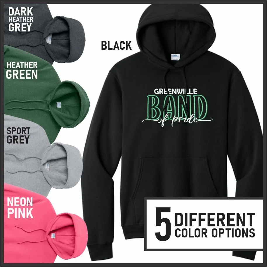 Greenville Band Embroidered Hoodie