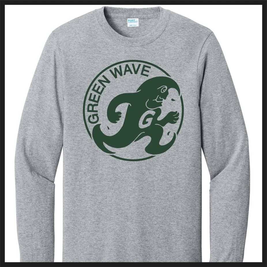 Vintage Greenie GREY Long Sleeve Tee (pc54ls)