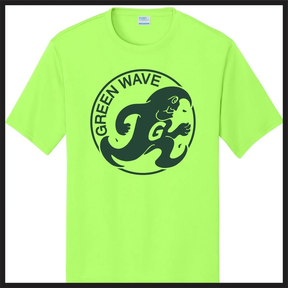 Vintage Greenie NEON GREEN Wick Mesh Dry-Fit Tee (pc380)