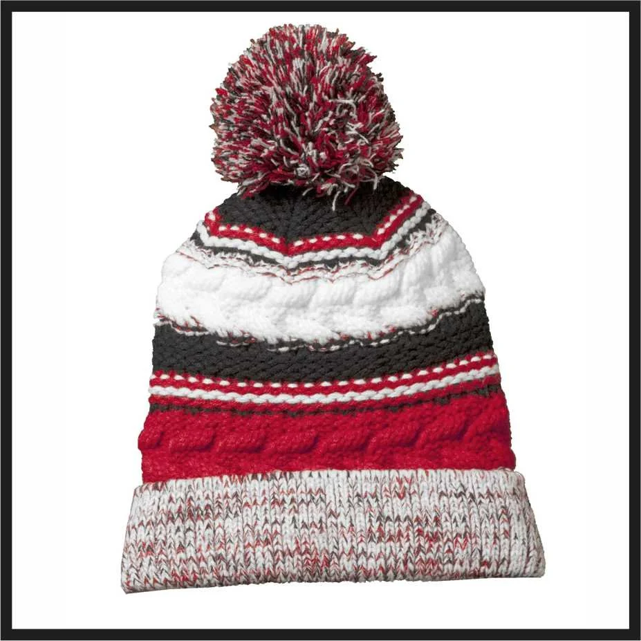 RED/BLACK Knit Cap (stc21)
