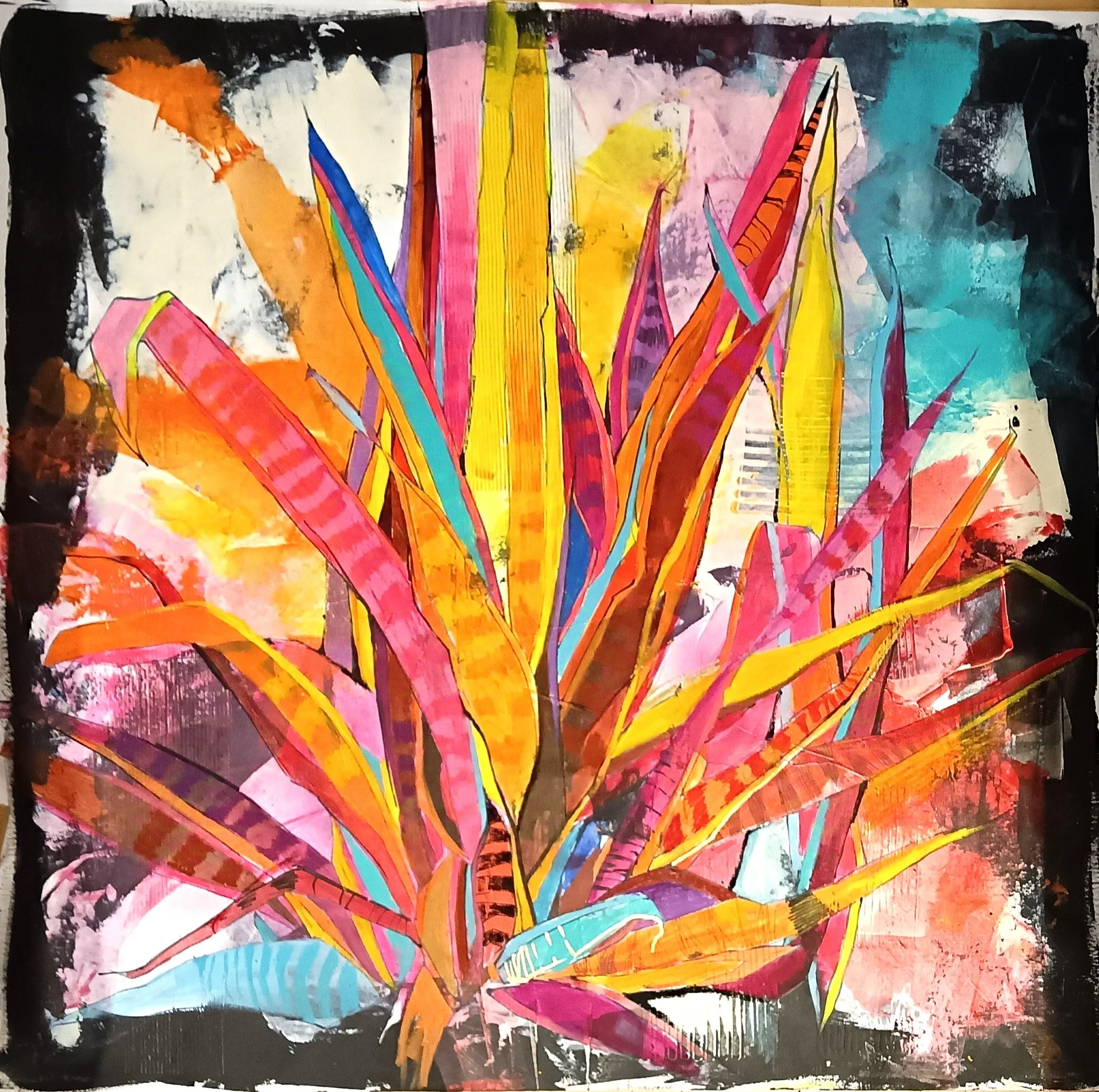 Sanseweria - 100x100cm